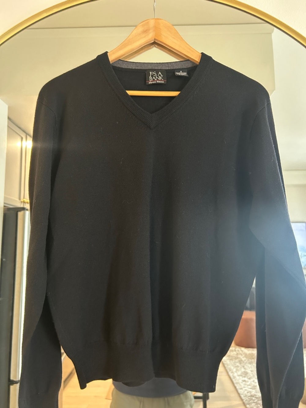 Jos. A. Bank Men's Black V-Neck Pullover Sweater Brand New